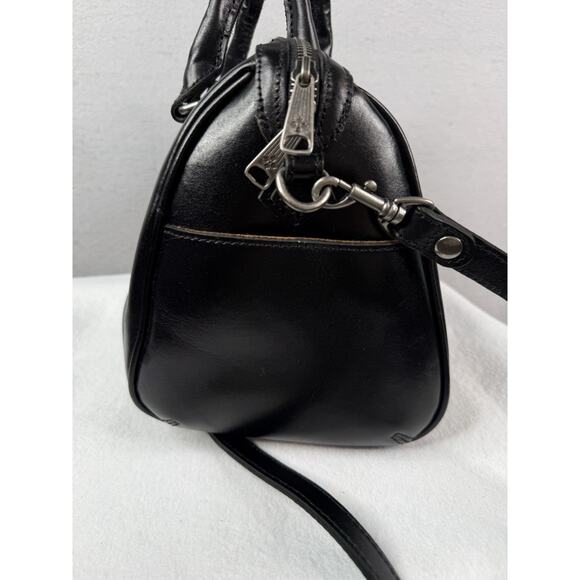 Patricia Nash Skye Satchel Leather Purse Crossbody Handbag Black Large - Picture 7 of 12